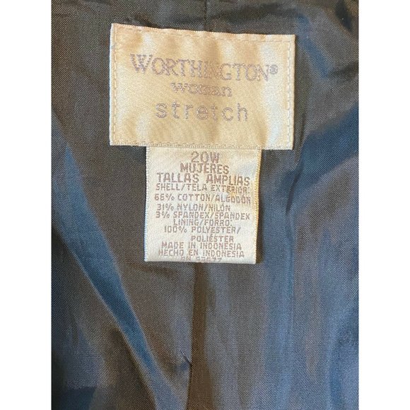 Worthington black stretch zip jacket size 20 W - Picture 7 of 11